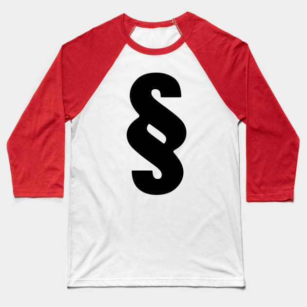 Black and White Paragraph Baseball T-Shirt by XOOXOO